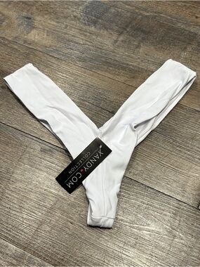 Yandy White Thong Bikini Bottom XLarge New with Tags